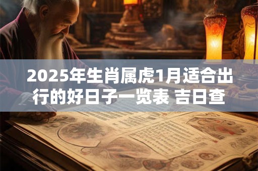 2025年生肖属虎1月适合出行的好日子一览表 吉日查询