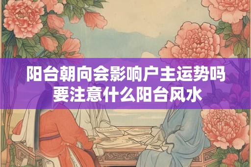 阳台朝向会影响户主运势吗 要注意什么阳台风水