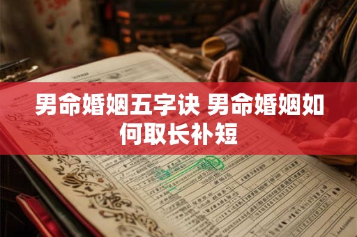 男命婚姻五字诀 男命婚姻如何取长补短