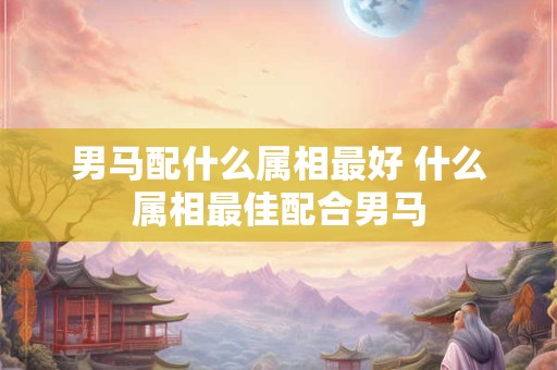 男马配什么属相最好 什么属相最佳配合男马