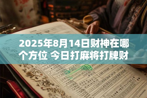 2025年8月14日财神在哪个方位 今日打麻将打牌财神方位