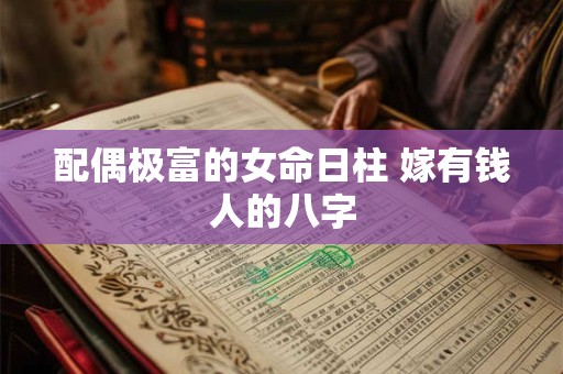 配偶极富的女命日柱 嫁有钱人的八字