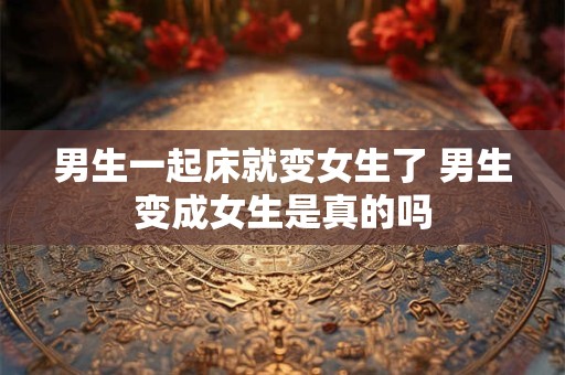 男生一起床就变女生了 男生变成女生是真的吗