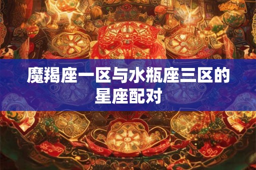 魔羯座一区与水瓶座三区的星座配对