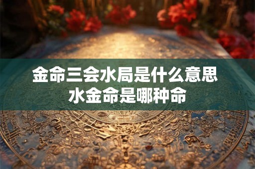 金命三会水局是什么意思 水金命是哪种命