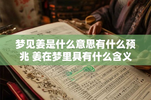 梦见姜是什么意思有什么预兆 姜在梦里具有什么含义