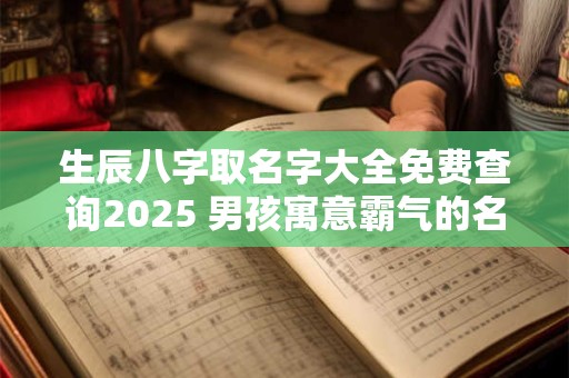 生辰八字取名字大全免费查询2025 男孩寓意霸气的名字
