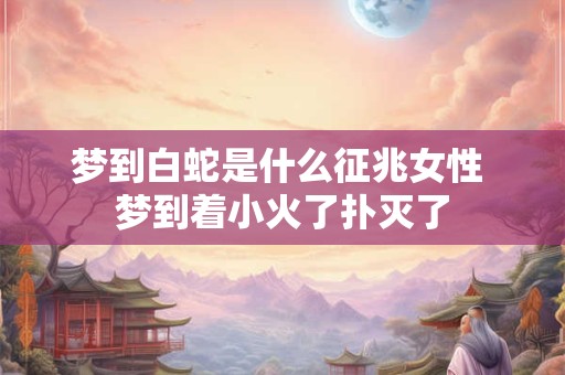 梦到白蛇是什么征兆女性 梦到着小火了扑灭了