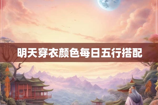 明天穿衣颜色每日五行搭配