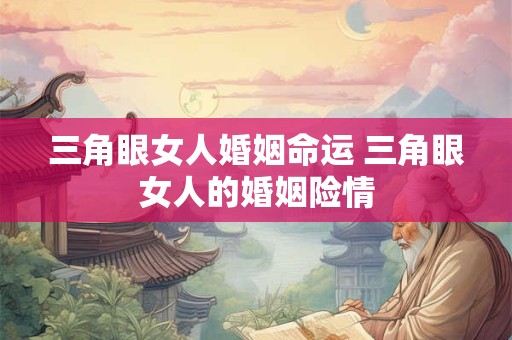 三角眼女人婚姻命运 三角眼女人的婚姻险情