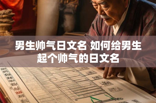 男生帅气日文名 如何给男生起个帅气的日文名