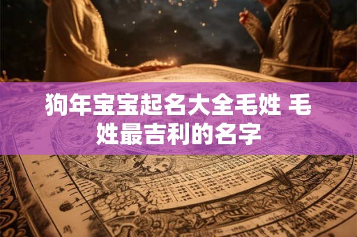 狗年宝宝起名大全毛姓 毛姓最吉利的名字 狗年宝宝起名大全毛姓 毛姓最吉利的名字