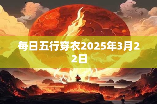 每日五行穿衣2025年3月22日