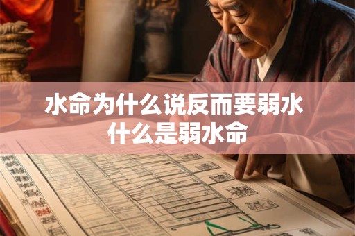水命为什么说反而要弱水 什么是弱水命