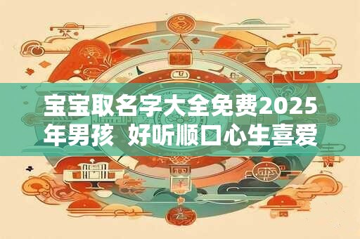 宝宝取名字大全免费2025年男孩  好听顺口心生喜爱