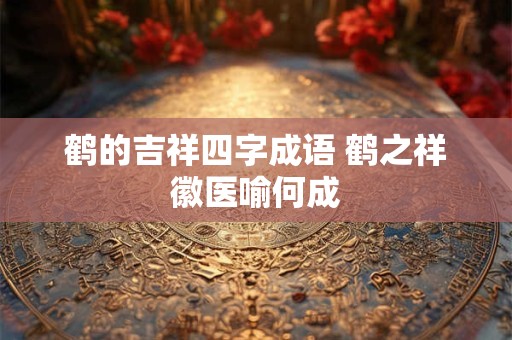 鹤的吉祥四字成语 鹤之祥徽医喻何成