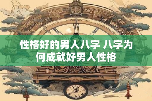 性格好的男人八字 八字为何成就好男人性格