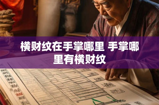 横财纹在手掌哪里 手掌哪里有横财纹