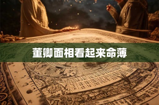 董卿面相看起来命薄