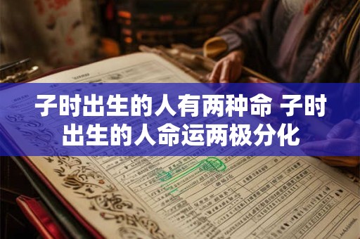 子时出生的人有两种命 子时出生的人命运两极分化
