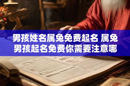 男孩姓名属兔免费起名 属兔男孩起名免费你需要注意哪些方面