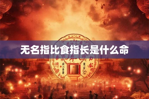 无名指比食指长是什么命