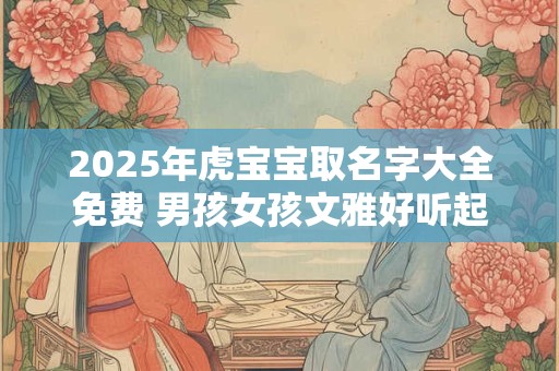 2025年虎宝宝取名字大全免费 男孩女孩文雅好听起名方式