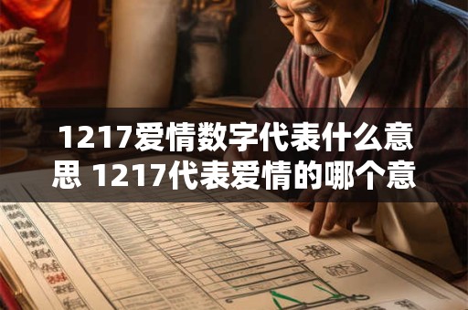 1217爱情数字代表什么意思 1217代表爱情的哪个意义 1217爱情数字代表什么意思 1217代表爱情的哪个意义
