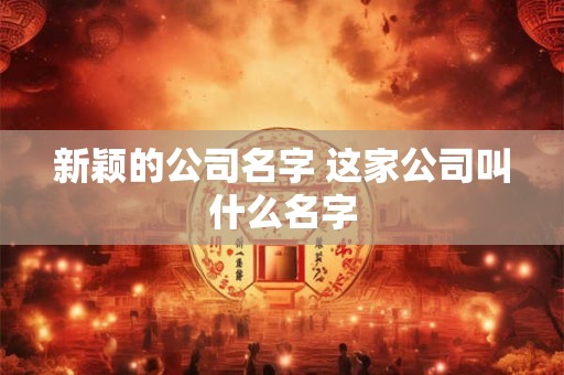 新颖的公司名字 这家公司叫什么名字