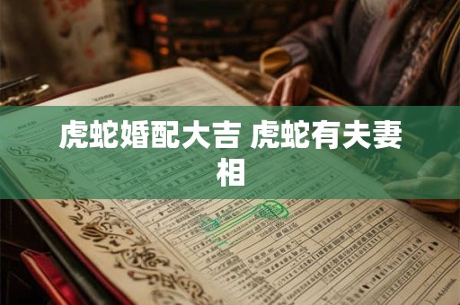 虎蛇婚配大吉 虎蛇有夫妻相