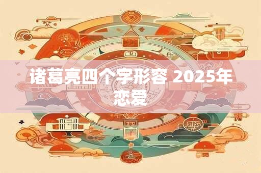 诸葛亮四个字形容 2025年恋爱