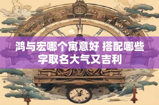 鸿与宏哪个寓意好 搭配哪些字取名大气又吉利