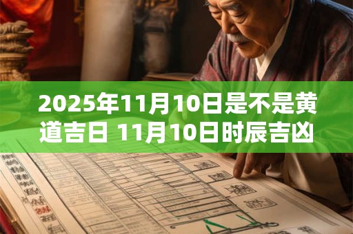 2025年11月10日是不是黄道吉日 11月10日时辰吉凶