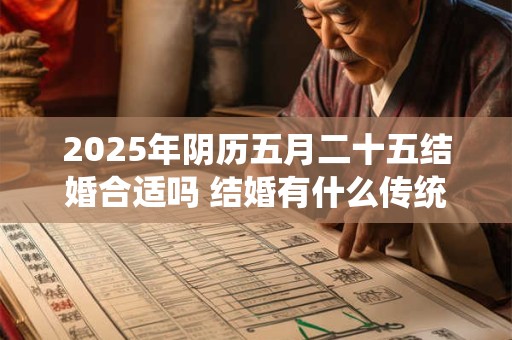 2026年阴历五月二十五结婚合适吗 结婚有什么传统风俗