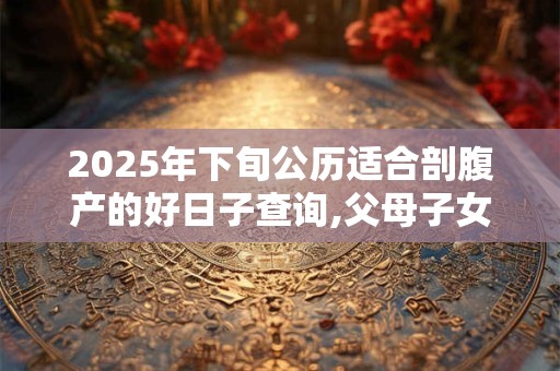 2025年下旬公历适合剖腹产的好日子查询,父母子女相克的表现