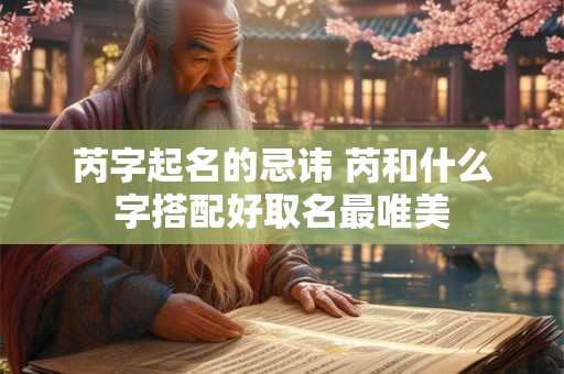 芮字起名的忌讳 芮和什么字搭配好取名最唯美