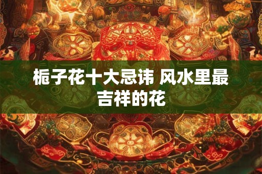 栀子花十大忌讳 风水里最吉祥的花