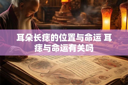 耳朵长痣的位置与命运 耳痣与命运有关吗