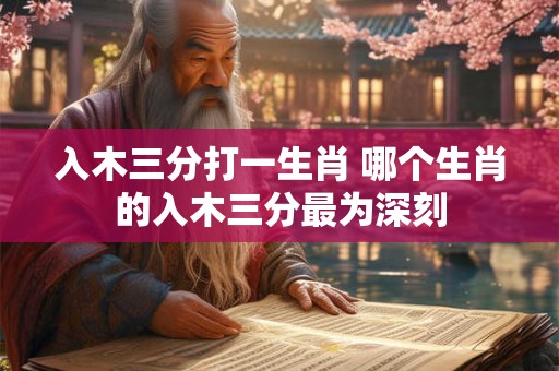 入木三分打一生肖 哪个生肖的入木三分最为深刻