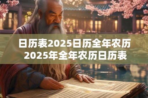 日历表2025日历全年农历 2025年全年农历日历表