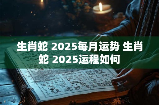 生肖蛇 2025每月运势 生肖蛇 2025运程如何