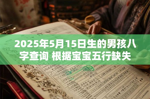 2025年5月15日生的男孩八字查询 根据宝宝五行缺失起名字