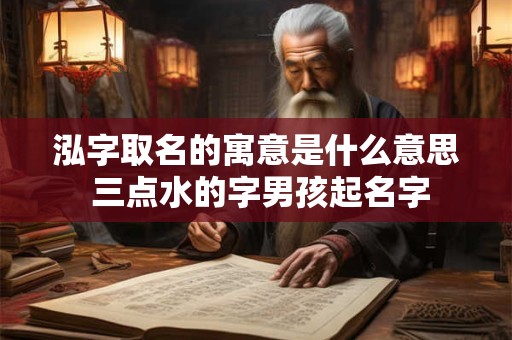 泓字取名的寓意是什么意思 三点水的字男孩起名字