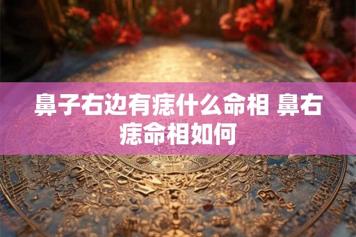 鼻子右边有痣什么命相 鼻右痣命相如何