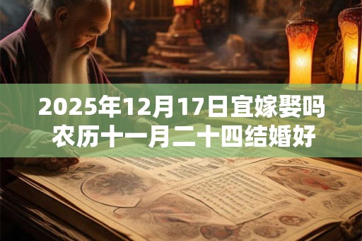 2025年12月17日宜嫁娶吗 农历十一月二十四结婚好不好