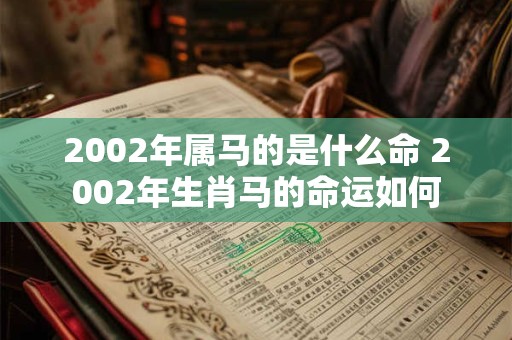 2002年属马的是什么命 2002年生肖马的命运如何