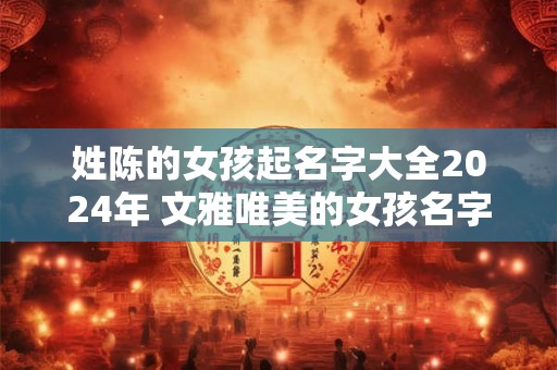 姓陈的女孩起名字大全2024年 文雅唯美的女孩名字