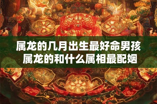 属龙的几月出生最好命男孩 属龙的和什么属相最配姻缘