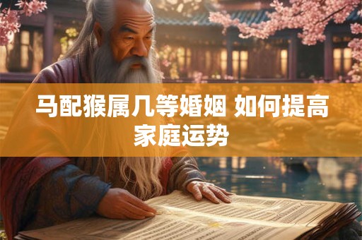 马配猴属几等婚姻 如何提高家庭运势