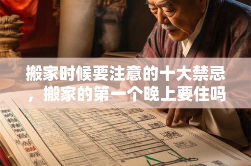 搬家时候要注意的十大禁忌，搬家的第一个晚上要住吗？